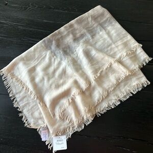 Nordstrom taupe combo cashmere silk scarf NWT